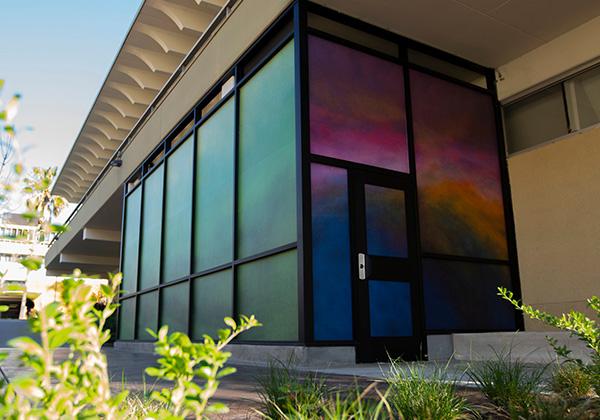 Paintings on Student Health Center building